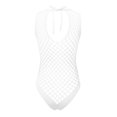 thumbnail image 2 of Aislor Lingerie Résille pour Femmes Justaucorps Transparent Monokini une Pièce Maillot de Bain Blanc Taille Unique, 2 of 5