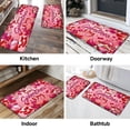 thumbnail image 6 of YIMEIS Happy Valentine's Day 17.7''*47.2'' Long Flannel Bath Mat, Non-Slip, Anti-Skid Rug for Bathroom Aisle & Bathtub Side, 6 of 7