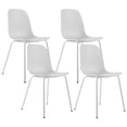 thumbnail image 2 of LSSBOUGHT Modern Plastic Dining Chairs Industrial Side Chairs with Metal Legs Set of 2 Set of 4 - White-4-Piece, 2 of 5