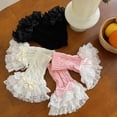 thumbnail image 6 of KelaJuan Kids Girls Lolita Leg Warmers Lace Trim Boots Shoes Cuffs Covers Fall Winter Casual Warm Boot Cover, 6 of 6