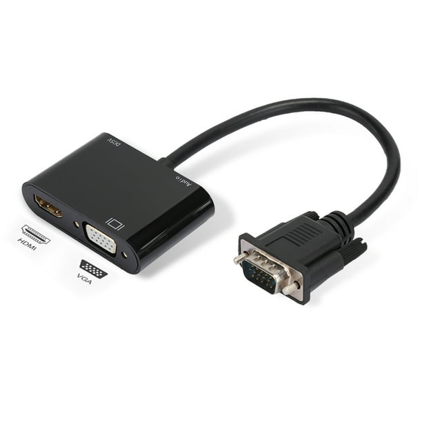 Convertidor de vídeo HD, adaptador de vídeo por cable convertidor VGA a HDMI VGA, experiencia incomparable
