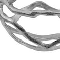 thumbnail image 3 of 6 Inch Decorative Spheres, Aluminum, Asymmetrical Curves, Modern, Silver, Saltoro Sherpi, 3 of 4