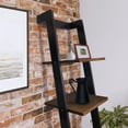 thumbnail image 5 of American Trails 5-Tier Leaning Ladder Bookcase with Solid American Gum Shelves - Black/Walnut, 5 of 12