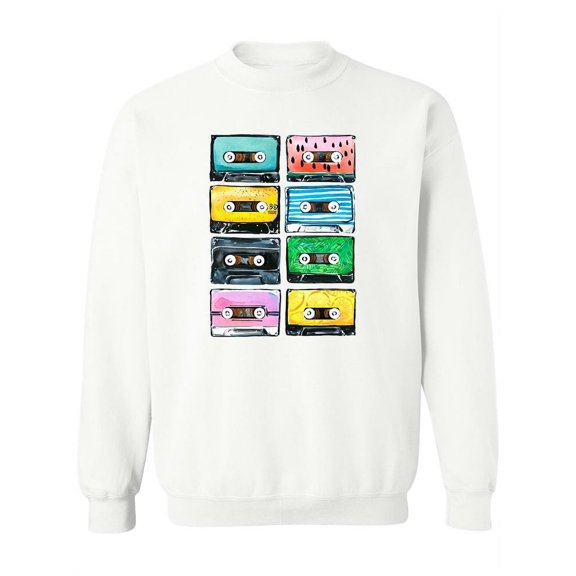 Retro Audio Cassettes Sweatshirt Women -Image by Shutterstock, Female 3X-Large