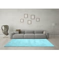 thumbnail image 3 of Ahgly Company Indoor Square Abstract Light Blue Contemporary Area Rugs, 4' Square, 3 of 4