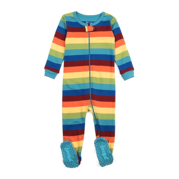Pijama Leveret con patas para bebé, arcoíris, algodón, niño y niña