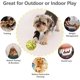 thumbnail image 3 of Pelota para perros amarilla y gris, juguete indestructible, material interactivo, flotante, para perros grandes, medianos y pequeños (1 unidad), 3 of 5