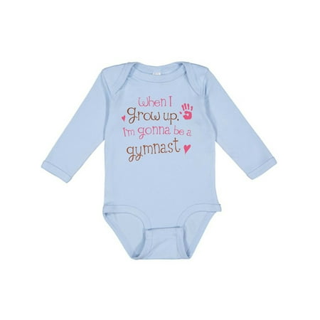 

Inktastic Gymnast Future Gift Baby Girl Long Sleeve Bodysuit