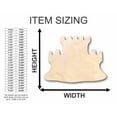 thumbnail image 2 of Unfinished Wood Sandcastle Shape - Ocean - Beach - Nursery - Craft - up to 46" DIY 10" / 1/8", 2 of 3