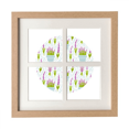 thumbnail image 1 of lavender Potted Flowers Painting Frame Wall Tabletop Display 4 Openings Picture, 1 of 3