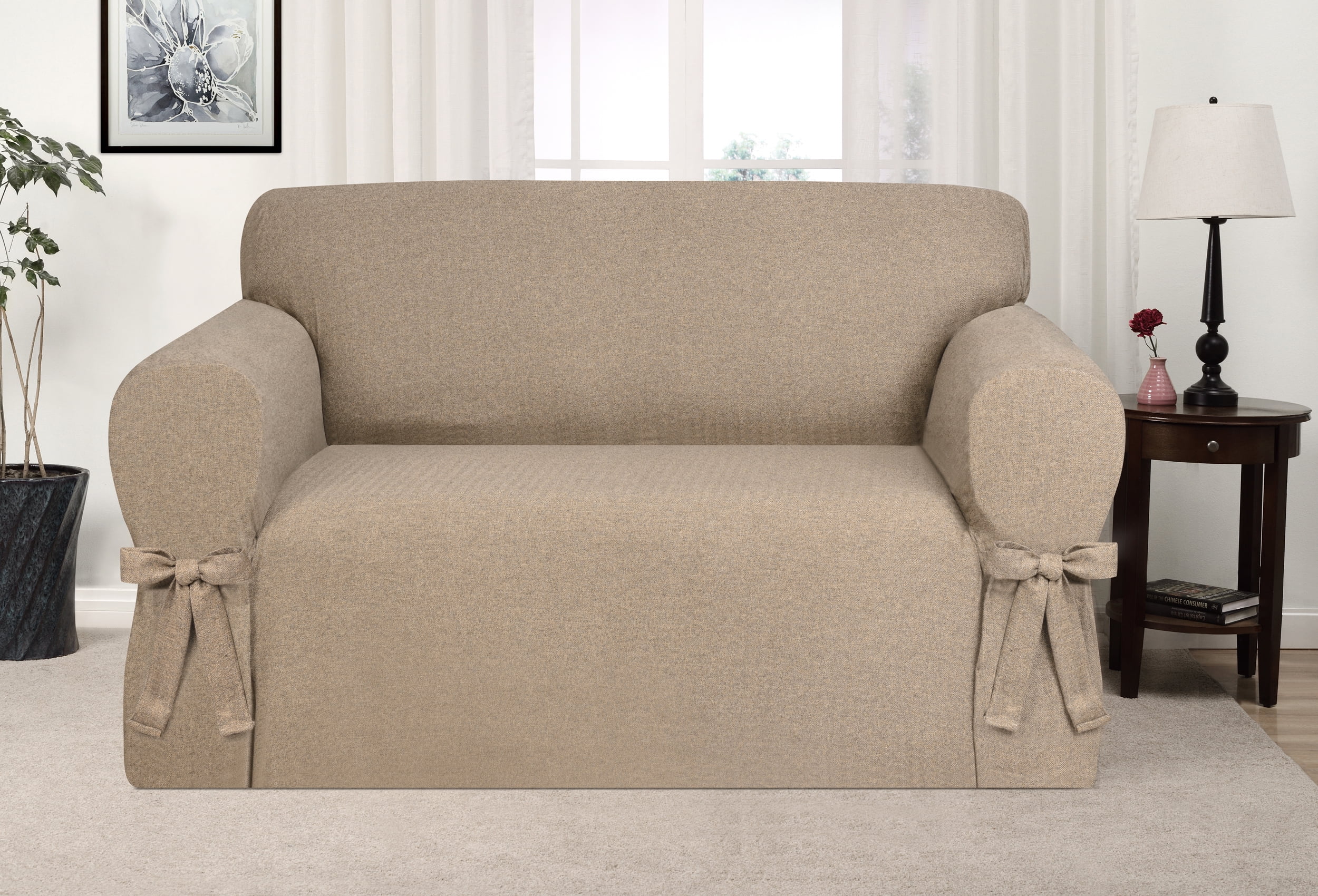KATHY IRELAND EVENING FLANNEL SLIPCOVER LOVESEAT