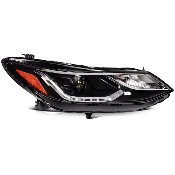 cciyu Headlight Assembly Replacement for 2016-2019 For Chevy Cruze 4Door Chrome Housing And Amber Reflector Passenger Side Headlamp GM2503429 42680786