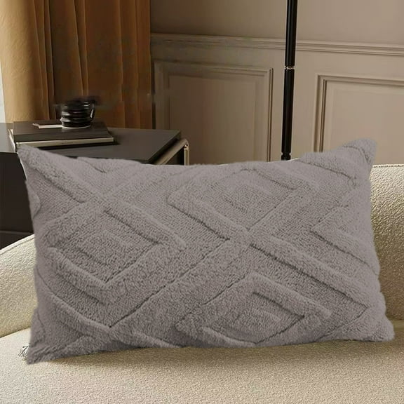 Fnyoxu Lumbar Pillow Cover 20x12 Inch - Patterned Rectangular Decorative Cushion Case for Sofa & Bed, Lightweight Polyester