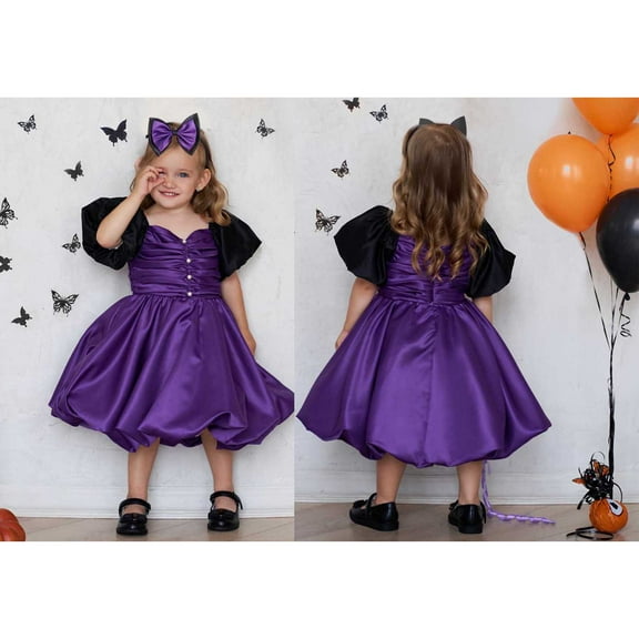Girls Witch Outfits Tutu Mesh Dress Fancy Dress Up Kids Halloween Outfits 4-5 Years Halloween Outfits Dress Up