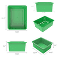 thumbnail image 7 of Storex Plastic Deep Letter Tray, Storage for Documents and Office Supplies, Green, 5-Pack, 7 of 7