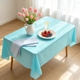 thumbnail image 5 of Disposable Solid Color Tablecloth 107.87x53.93 inch Rectangle Plastic Table Cover for Hotel Restaurant Home Birthday Party Dessert Table, 5 of 6