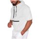 thumbnail image 5 of pstuiky Camisas de vestir de manga corta para hombre, Blusa con capucha de manga corta y bolsillos de color liso para hombre camisas casuales para hombre l, 5 of 7