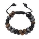 thumbnail image 2 of Pulsera de cuentas de piedra natural, cuentas trenzadas dobles, pulsera de cuentas ajustables de chakras, pulsera de macramé ajustable, características de vanguardia, 2 of 8