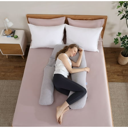 PharMeDoc Pregnancy Pillow U-Shape Body Pillow with Removable Cover, Body Pillow for Sleeping