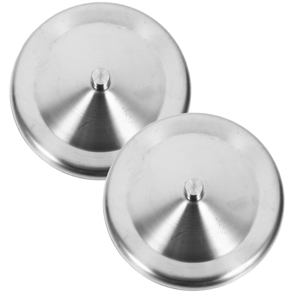 TABLZONE 2Pack Tumbler Cup Lids Stainless Steel Ergonomic Design Set