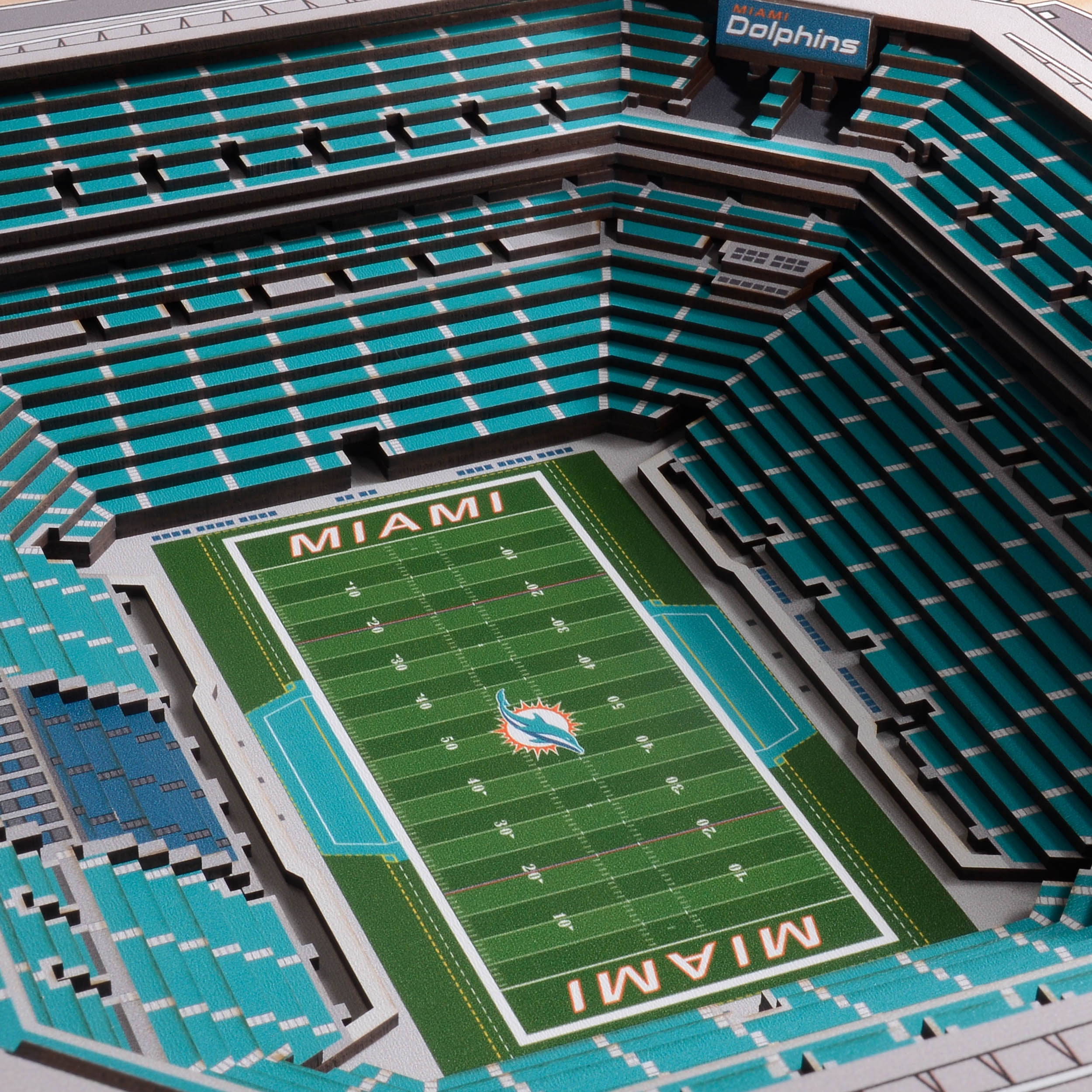 YouTheFan NFL Miami Dolphins 25-layer Stadiumview Wall Art
