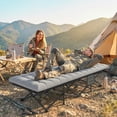 thumbnail image 2 of Outsunny Lit de Camp avec Coussin, Lits Pliants Extra Larges de 32 Pouces, Gris, 2 of 10