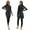 Black Flower & Split, variant on IBTOM CASTLE Women Muslim Swimsuits Modest Burkini Swimwear Islamic Long Sleeve Full Cover Swim Top Leggings Pants ​Bathing Suits M Black Flower
