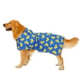 thumbnail image 4 of HDE Dog Bathrobe Drying Towel with Hood for Large Dogs Blue Rubber Ducks XL, 4 of 7