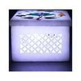 thumbnail image 4 of Antique White Marble Jewelry Box Turquoise Inlay Stone Art, 4 of 4