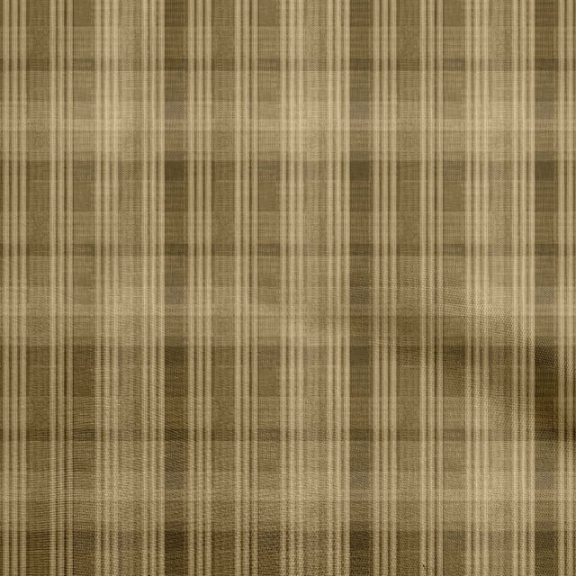 oneOone Cotton Flex Olive Green Fabric Check Craft Projects Decor Fabric Printed By The Yard 40 Inch Wide