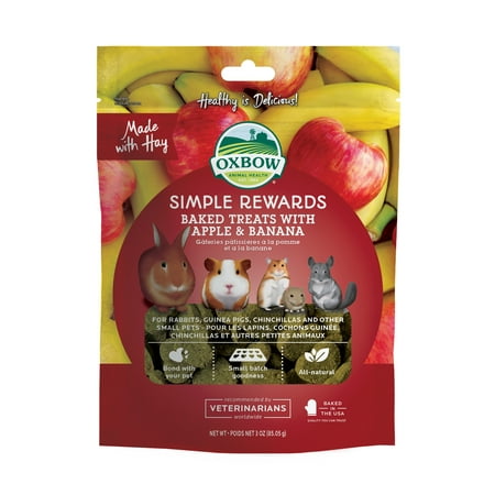 UPC: 0744845960234 | Oxbow Simple Rewards Baked Treats with Apple & Banana for Small Animals