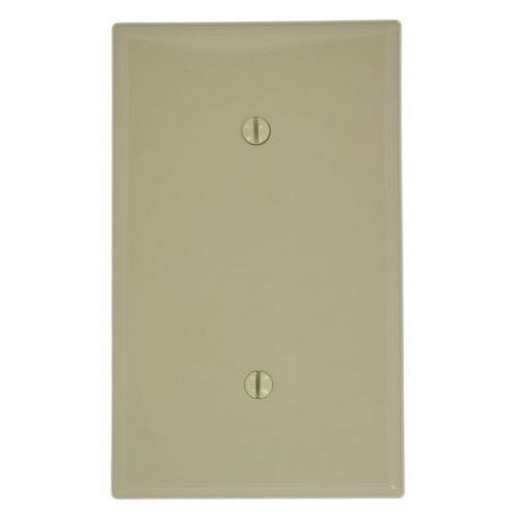 Leviton 80719-I Ivory Nylon Single Gang Blank Strap Mount Wall Plate
