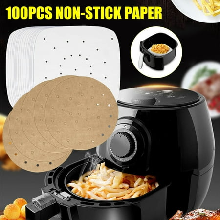 

100PCS 6.5/7/7.5/8/8.5/9/10 Inch Bamboo Steamer Paper Liner Perforated Fryer Liners Non-Stick