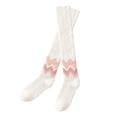 thumbnail image 4 of yuksok Womens Knee High Socks Stylish Sleeping Socks Soft Fuzzy Socks Long Stocking Pink, 4 of 9