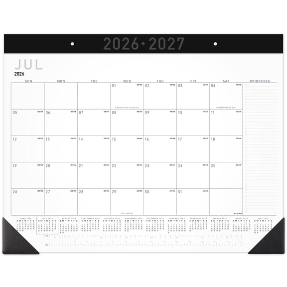 AT-A-GLANCE Contemporary Academic 2026-2027 Monthly Desk Pad Calendar Standard