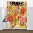 thumbnail image 4 of Decoreagy Extra Long Shower Curtain 72x78 inch Length, Orange Yellow Pink   Floral Shower Curtain Set for Bathroom, Water Resistant Polyester Fabric Machine Washable, 4 of 14