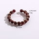 thumbnail image 5 of Xiao Hua Anillo natural hecho a mano, adecuado para hombres y mujeres, anillo de cuentas enrollado en alambre de oro con un anillo abierto (rojo), 5 of 5