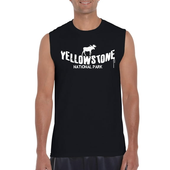Normal is Boring - Men's Graphic T-Shirt Sleeveless, up to Men Size 3XL - National Park Yellowstone