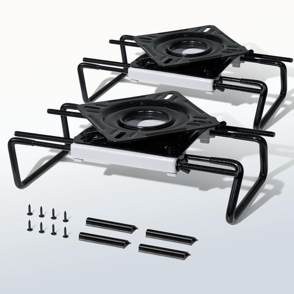Adjustable Clamp-On Swivel Seat Base Mount for Boats Kayaks and Skiffs 7.5 to 18 Inches Powder-Coated Galvanized Steel