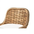 thumbnail image 5 of Baxton Studio Kyle Modern Bohemian Natural Brown Woven Rattan Counter Stool with Cushion, 5 of 7