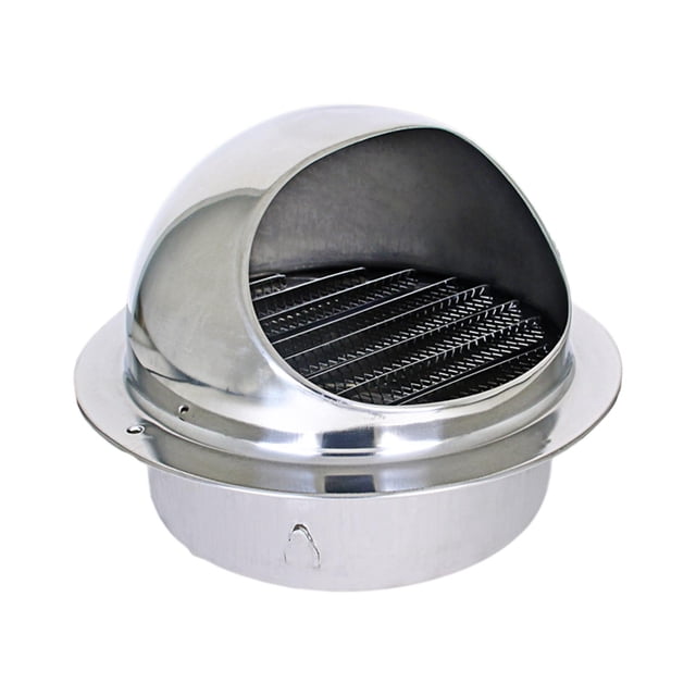 Rejilla de ventilación redonda de acero inoxidable 304 rejilla de ventilación campana de ventilación 100mm (Nuevo) Salida de Aire 100mm Zulema Cubierta de ventilación de aire