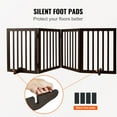 thumbnail image 5 of KFFKFF Dog Gate Freestanding, 24" H x 80.3" W Foldable Dog Fence for House Extra Wide Wooden White Indoor Puppy Gate Stairs Doorways Pet Gate Tall Dog Fence 4 Panels Fence, Black, 5 of 9
