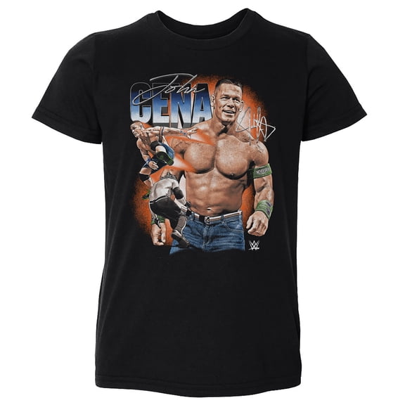 Toddler 500 Level Black John Cena Vintage Superstar T-Shirt