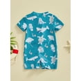 thumbnail image 4 of Bslissey Toddler Baby Boys One Piece Swimsuit Cartoon Animal Print Short Sleeve Zipper Bathing Suit Infant Casual Rash Guard Sunsuit Summer Swimwear 3M 6M 12M 2T 3T, 4 of 8