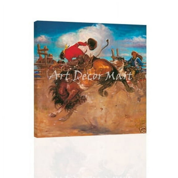 Bucking The Bronco - CANVAS OR FINE PRINT WALL ART