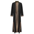 thumbnail image 3 of Moggemol Tunique Maxi à Manches Longues pour Garçons Dubai Traditionnelle Satin Soyeux Robe Fendue Noire 16, 3 of 7