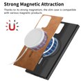 thumbnail image 2 of Allytech Magnetic Case for Samsung Galaxy S23 Ultra, Compatible with MagSafe, Premium PU Leather Slim Fit Anti-Fingerprint & Anti-Drop Protective Case Support Wireless Charging & Car Mount - Brown, 2 of 10