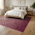 thumbnail image 3 of ODIKA Leopard Spotted Ombre Gradient Motif Orange Pink Print Cheetah Playful Foldable Easy Care for Queen Size Bedroom, Under Bed, Master Suite, 3 of 7