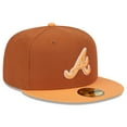 thumbnail image 3 of Men's New Era Brown/Orange Atlanta Braves Spring Color Basic Two-Tone 59FIFTY Fitted Hat, 3 of 6