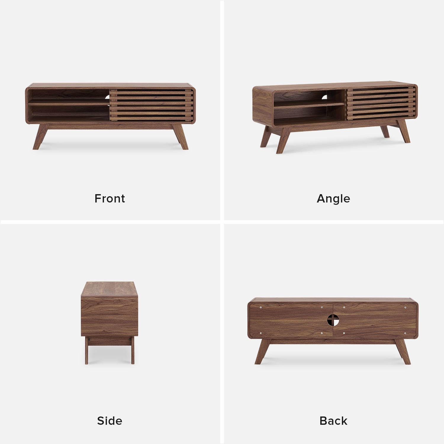 Mopio Ensley 46" Low Mid-Century Modern TV Stand Console for TV Under 50"